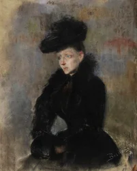 Een Vrouw met een Zwarte Hoed